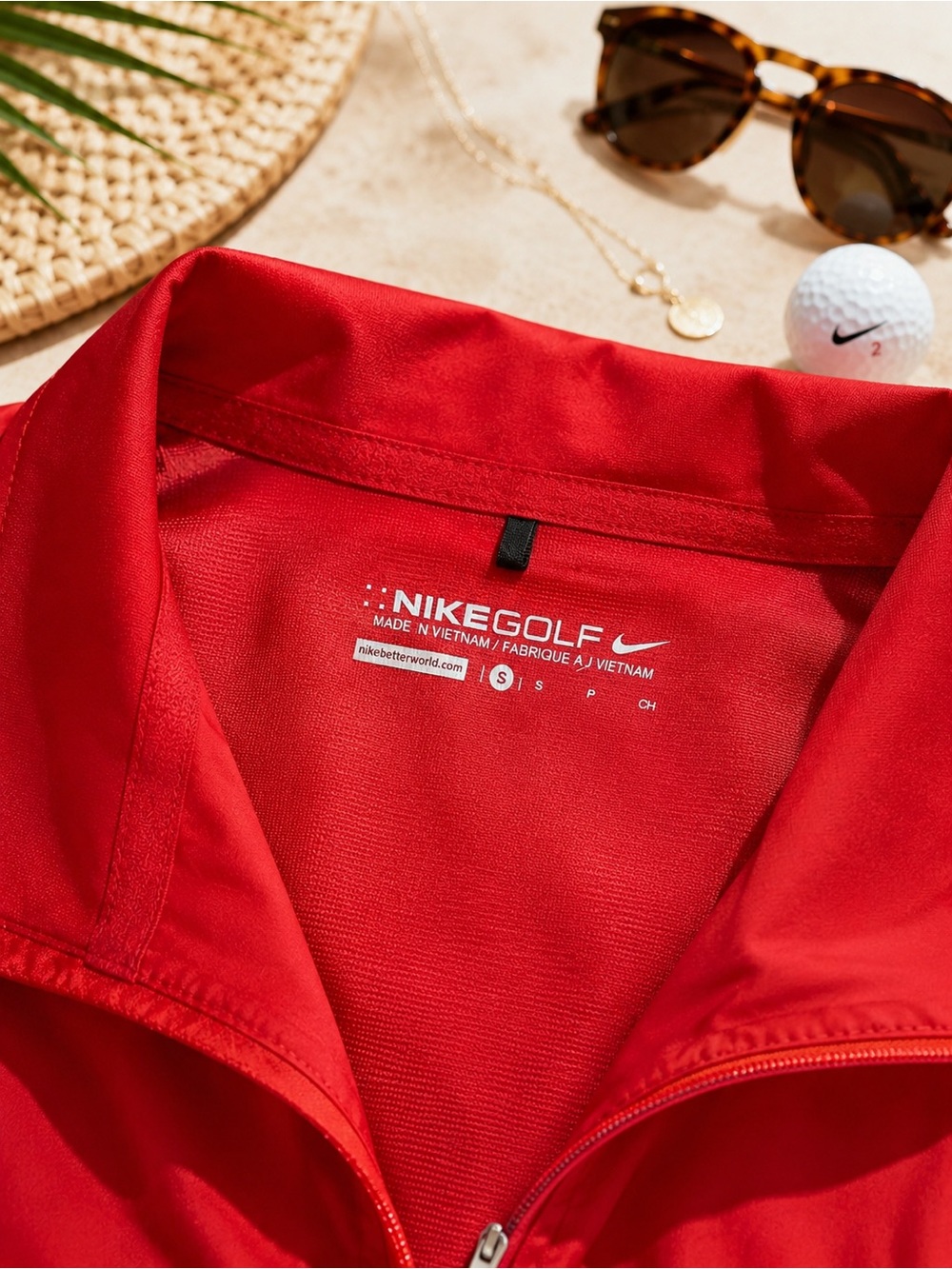 Nike Golf Red Short Sleeve Half Zip Windbreaker Women’s S - Picture 4 of 10